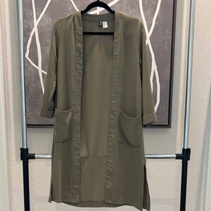 H&M Khaki Open Front Cardigan